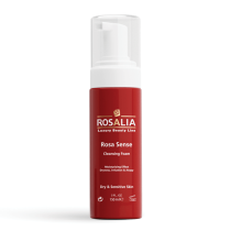 Rosalia dry skin cleansing foam model rosa sense volume 150 ml